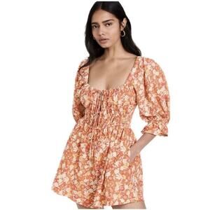 NWT Free People Womens Small Show Me Love Romper Floral Smocked Boho Feminine